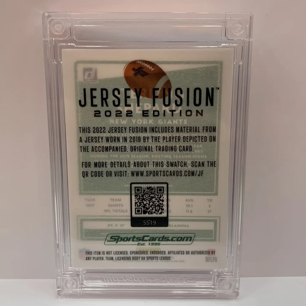 2022 Jersey Fusion Sterling Shepard Giants Game Used Swatch (MISC11) - Picture 2 of 2